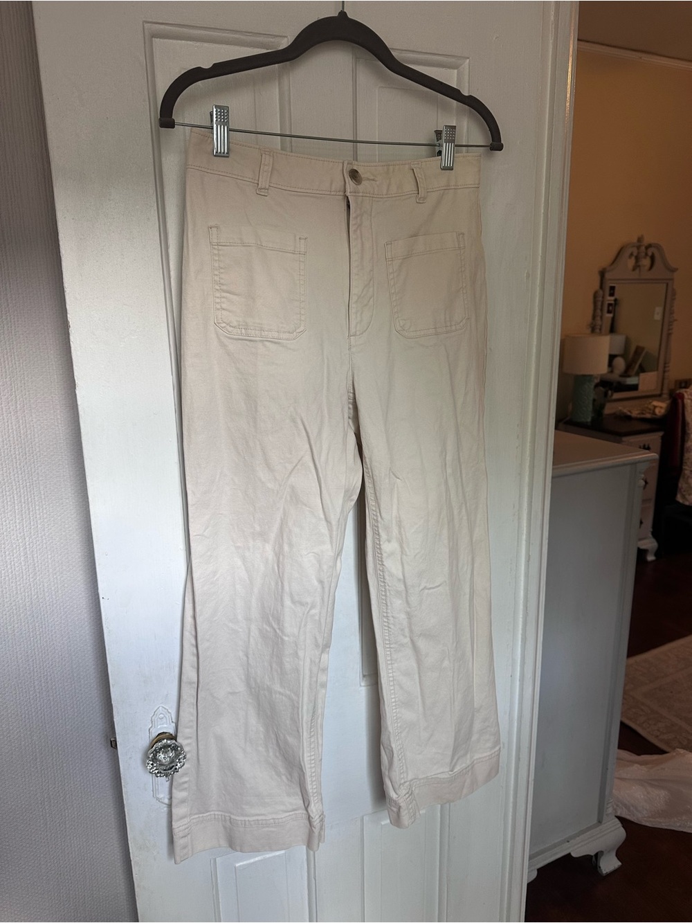 Old Navy Cream Wide-Leg Pants